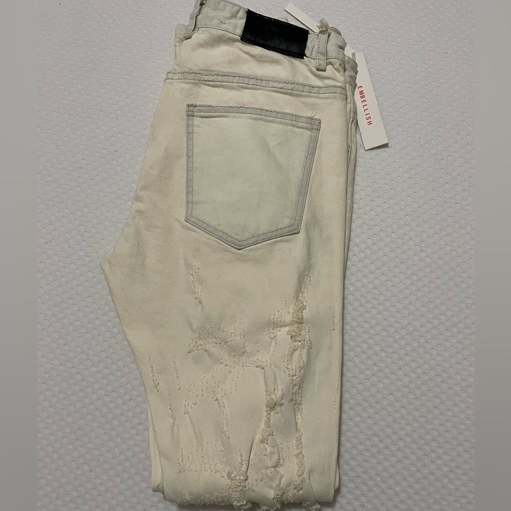 Embellish Denim Biker Denim Jeans